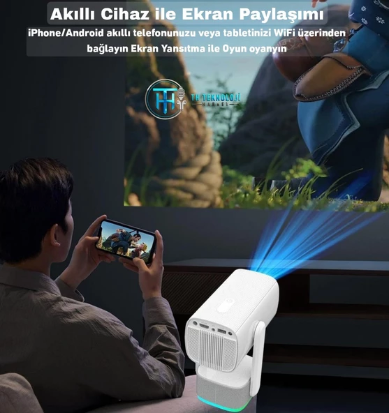 Lensun New 14 Android Bataryalı Projeksiyon Cihazı 4K-UHD/HDMI/Usb / Bluetooth /Wifi /DLNA / Chromecast - 4