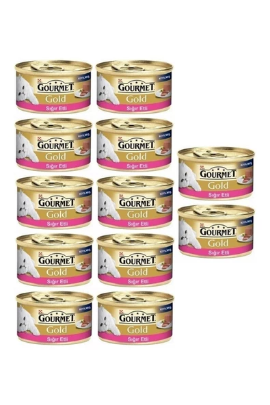 Gold Kıyılmış Sığır Eti Yaş Kedi Maması 85Gr 12AL 10ÖdeCNDST1020GGKSE