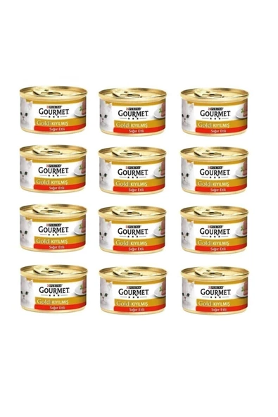 Gourmet Gold Kıyılmış Sığır Etli Kedi Konservesi 85 Gr. X 12 Adet