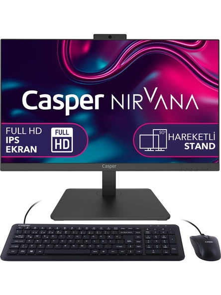 Casper Nirvana A60.1270-BV00X-V Intel Core i7 12700H 16GB 1TB SSD FHD 23.8" Windows 11 All In One Bilgisayar