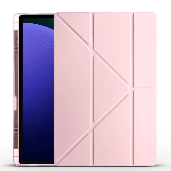 Galaxy Tab S10 Ultra Kılıf Zore Tri Folding Kalem Bölmeli Standlı Kılıf