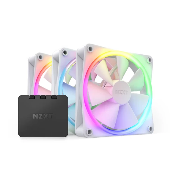 NZXT F120 RGB Beyaz 120 mm Fan (3'lü Set) RF-R12TF-W1