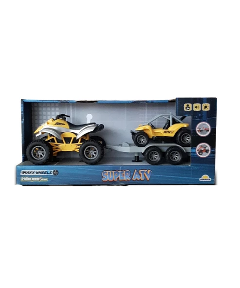 Maxx Wheels Sesli ve Işıklı Süper ATV 34064 Sarı