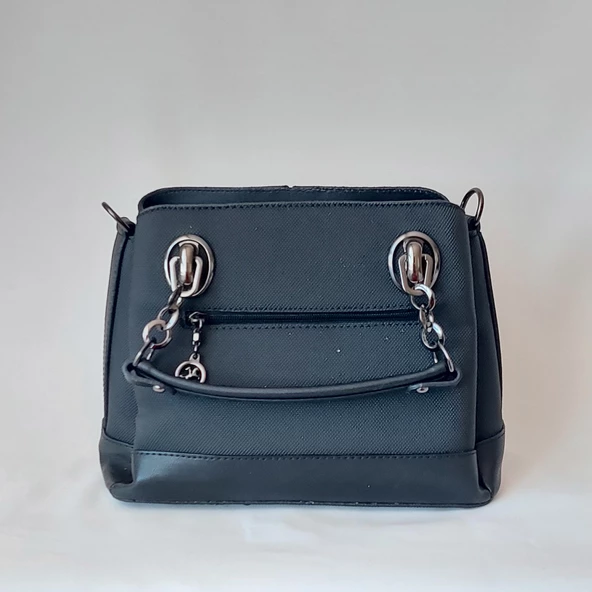 NS777 Model Nas Bag Siyah Renk Kadın El ve Omuz Çantası - 3