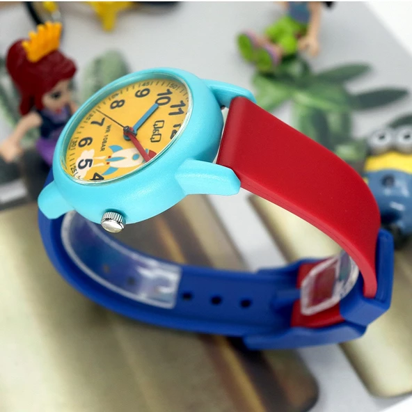 Q&Q VS49J009Y Renkli Roket Desenli Su Geçirmez Rakamlı Erkek Çocuk Kol Saati - 3