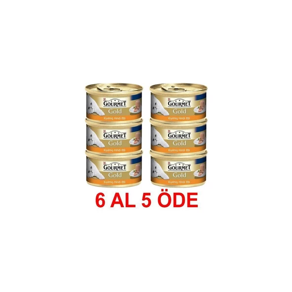 Gourmet Gold Kiyilmiş Hindili Konserve Kedi Mamasi 85 Gr (6 Al 5 Öde)