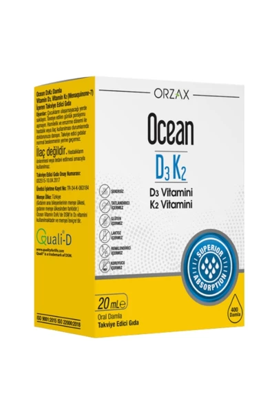Ocean D3K2 20 ml Damla x 3 Adet - Resim 2