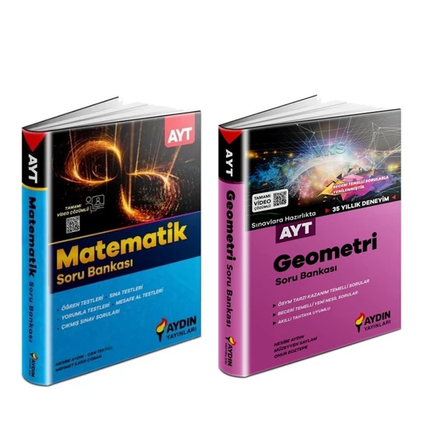 Aydın Yayınları AYT Matematik ve Geometri Soru Bankası Seti 2 Kitap