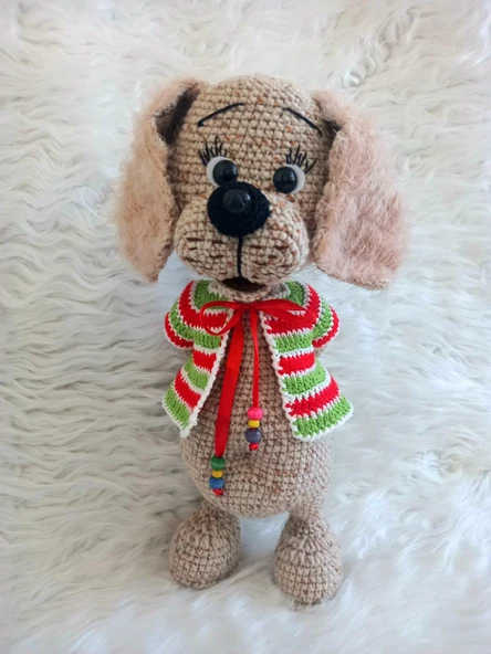 Yelekli Köpüş Amigurumi Organik Oyuncak - 3
