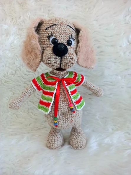 Yelekli Köpüş Amigurumi Organik Oyuncak - 1