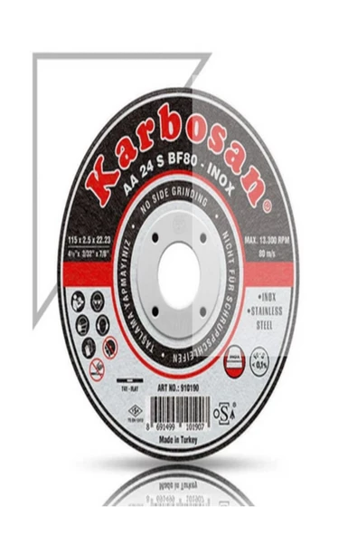 180X1.9  INOX KESME TAŞI KARBOSAN (910420) 25 Lİ