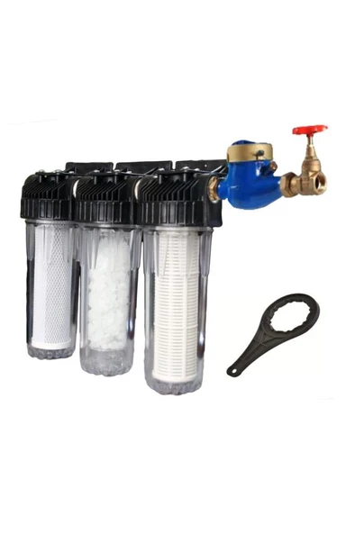 DAİRE GİRİŞ FİLTRESİ 3 LÜ TAM SET 3/4" - 2