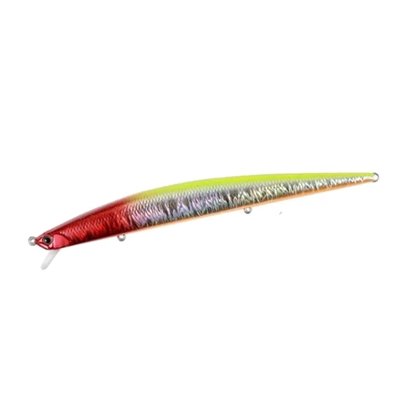 Duo Tide Minnow Slim Flyer 140S 14cm 21gr Sinking Maket Balık  Chartback Red Head OB