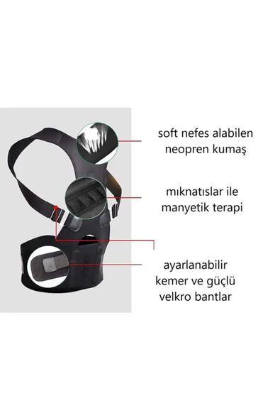 Highconcept Manyetik Dik Duruş Korsesi Medikal Ortopedik Kambur Korsesi Posturex Korse ürün görseli 1