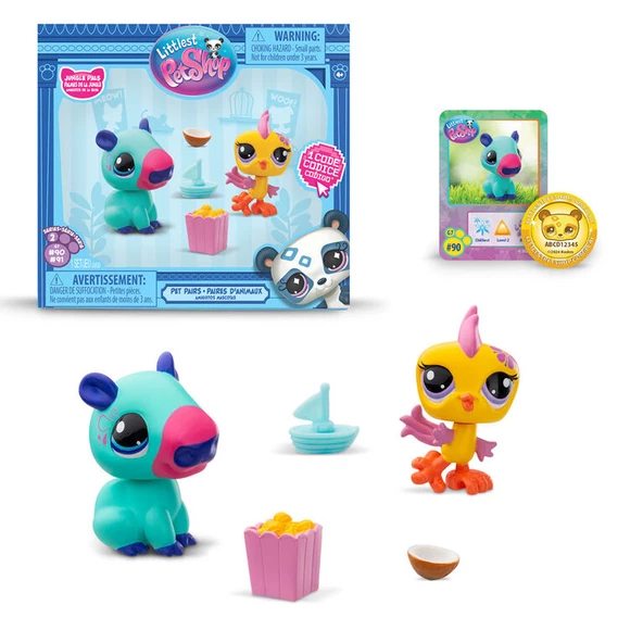 Hasbro Littlest Pet Shop 2'li Paketa 00585 G7#90 KAPİBARA-SARI KUŞ - 2