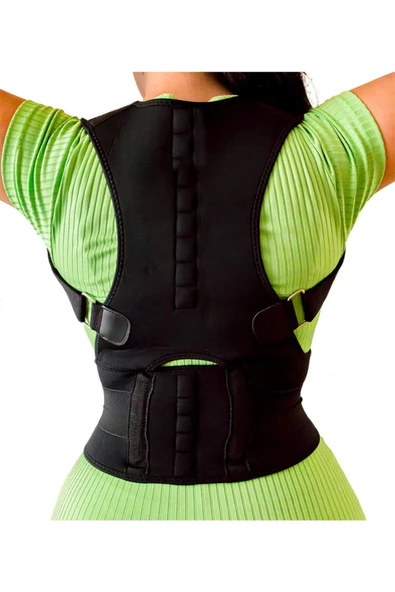 Kamburluk Önleyici Manyetik Spor Dik Duruş Korsesi Bel Omuz Sırt Kemeri Aparatı - Resim 3