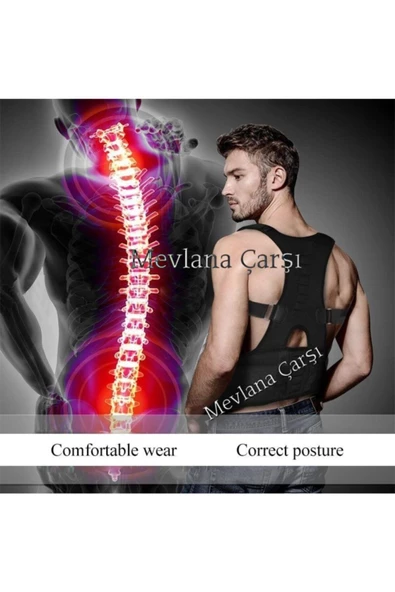 Manyetik Dik Duruş Korsesi Manyetik Bel Korsesi Kamburluk Önleyici Korse Manyetik Sırt Yeleği - Resim 4