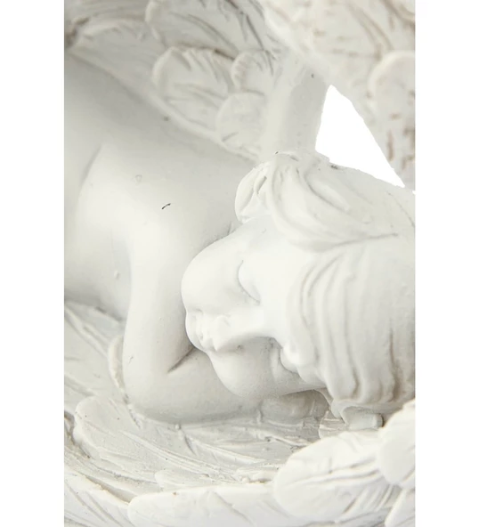 Uyuyan Kanatlı  Melek Biblo  10cm Polyester - 3