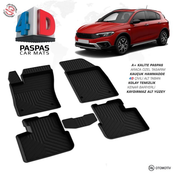 Fiat Egea Cross 4D Havuzlu Paspas 2020 Model Ve Sonrası ürün görseli 1