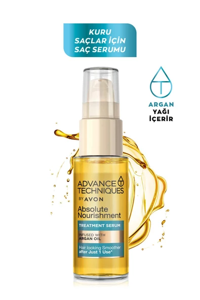 AVON Argan Yağı İçeren Besleyici Saç Serumu ve Parlaklık Veren Saç Serumu Paketi - 2