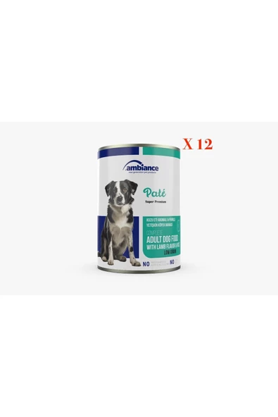 Ambiance Ambiance Yetıskın Köpek Konserve Kuzu Etlı Ezme 12'li 415 gr