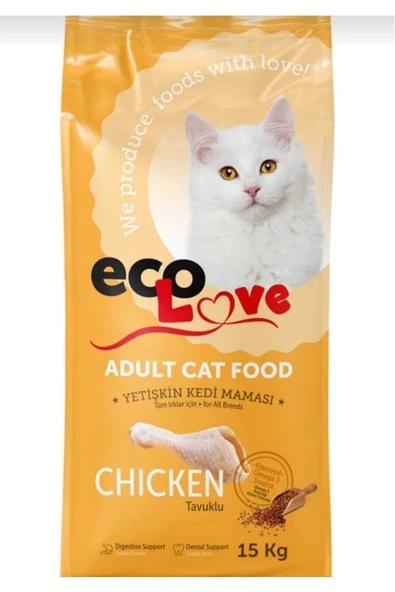 ECOLOVE Tavuklu Kedi Maması 15 KG