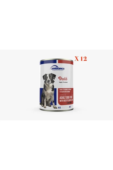 Ambiance Ambiance Yetıskın Köpek Konserve Dana Etlı Ezme 12'li 415 gr