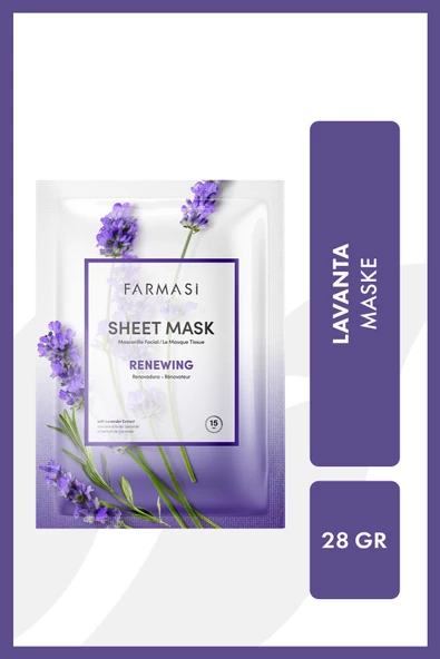 Farmasi Renewing Lavantalı Kağıt Maske 28 gr