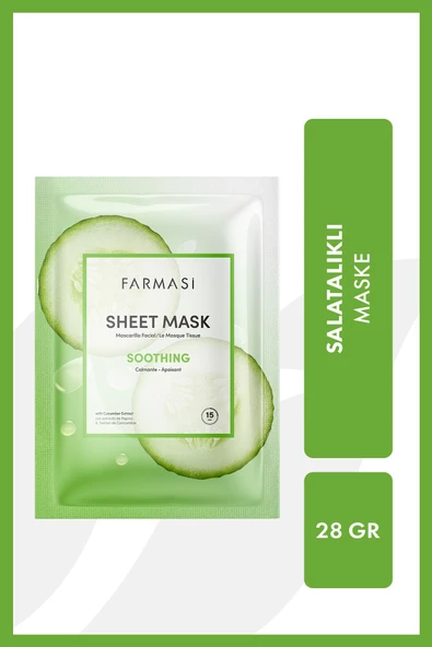 Farmasi Soothing Salatalıklı Kağıt Maske 28 gr