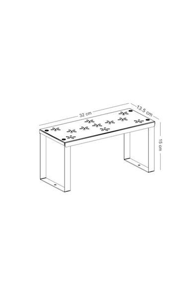 Durusilya Mobilya Metal Dolap Içi Raf Düzenleyici Küçük Boy Tezgah Üstü Düzenleyici Metal Organizer - 3