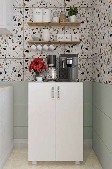 Durusilya Mobilya Çok Amaçlı Mutfak Banyo Balkon Kiler Dolabı Çift Kapaklı Dr2001, One Size - 3