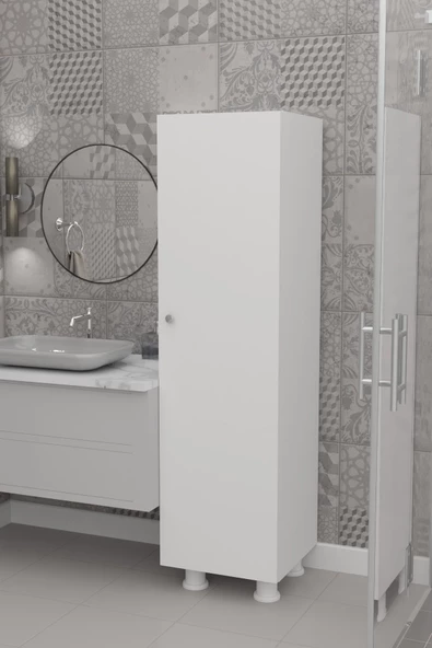 Durusilya Mobilya Paspas Süpürge Temizlik Malzeme Dolabı Çok Amaçlı Dolap Paspas Mop Dolabı, One Size - 6