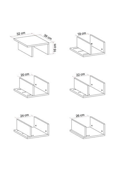Durusilya Koltuk Yan Sehpa Kolçak Sehpası Kolçak Yan Sehpa Ceviz Renk, One Size - 3