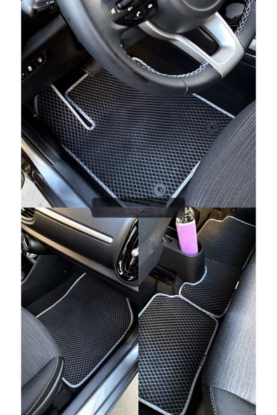 FLOORX Kia Picanto 2017-2024 Uyumlu Araca Özel Akıllı Oto Paspas