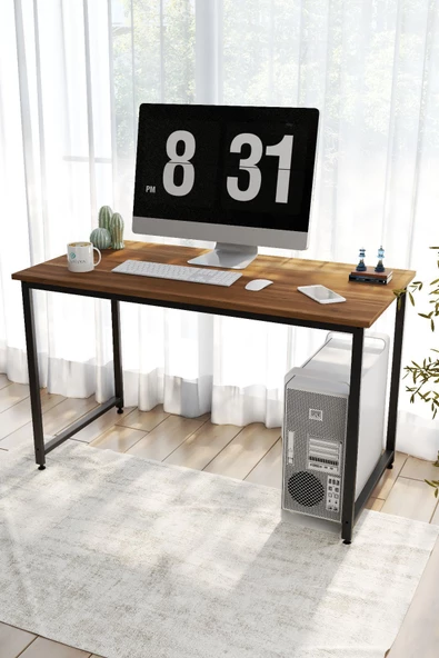 Durusilya Mobilya Çalışma Masası , Bilgisayar Masası , Ofis Masası , 120x60 - Ceviz