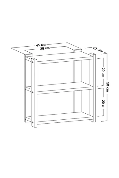 Durusilya Mobilya Baharatlık Çok Amaçlı Raf Tezgah Üstü Üç Katlı Baharatlık Tyc00568044323, One Size - 6