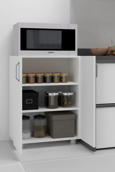 Durusilya Mobilya Çok Amaçlı Mutfak Banyo Balkon Kiler Dolabı Çift Kapaklı Dr2001, One Size - 6