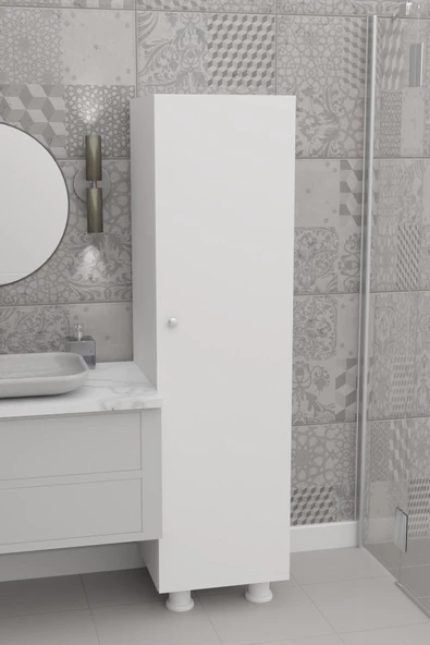 Durusilya Mobilya Paspas Süpürge Temizlik Malzeme Dolabı Çok Amaçlı Dolap Paspas Mop Dolabı, One Size - 7