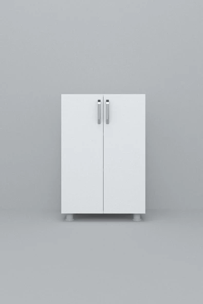 Durusilya Mobilya Çok Amaçlı Mutfak Banyo Balkon Kiler Dolabı Çift Kapaklı Dr2001, One Size - 8