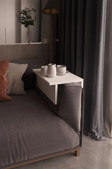 Durusilya Mobilya Koltuk Yan Sehpa Kolçak Sehpası 6041, One Size - 6