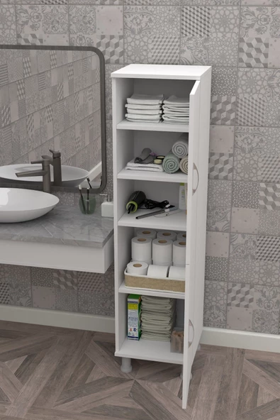 Durusilya Mobilya Kapaklı Çok Amaçlı Dolap , Mutfak Dolabı , Banyo Dolabı , Balkon Dolabı , Kiler Erzak Dolabı - 5