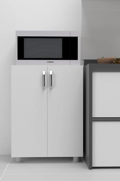 Durusilya Mobilya Çok Amaçlı Mutfak Banyo Balkon Kiler Dolabı Çift Kapaklı Dr2001, One Size - 7