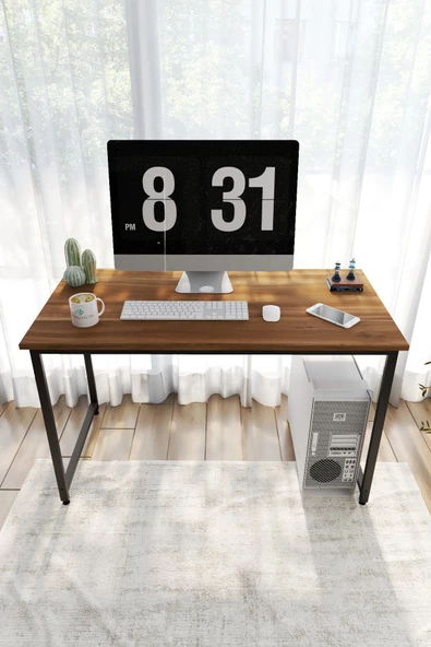 Durusilya Mobilya Çalışma Masası , Bilgisayar Masası , Ofis Masası , 120x60 - Ceviz - 3