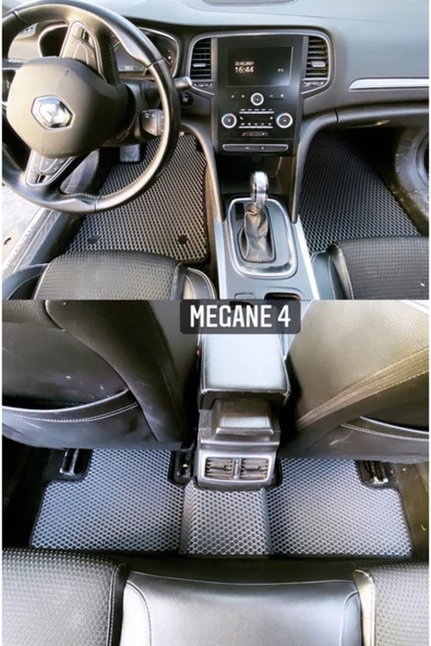 FLOORX Renault Megane 4 2016-2024 Uyumlu Araca Özel Akıllı Oto Paspas