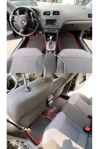 FLOORX Volkswagen Polo 2009-2017 Uyumlu Araca Özel Akıllı Oto Paspas
