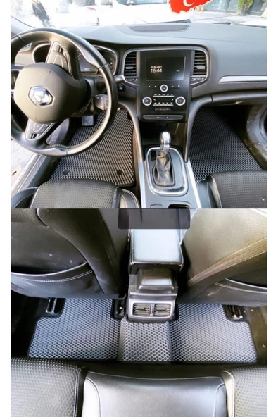 FLOORX Renault Megane 3 2008-2016 Uyumlu Araca Özel Akıllı Oto Paspas