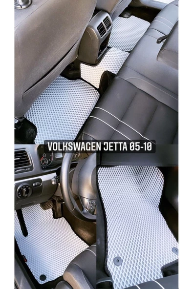 FLOORX Volkswagen Jetta 2005-2010 Uyumlu Araca Özel Akıllı Oto Paspas