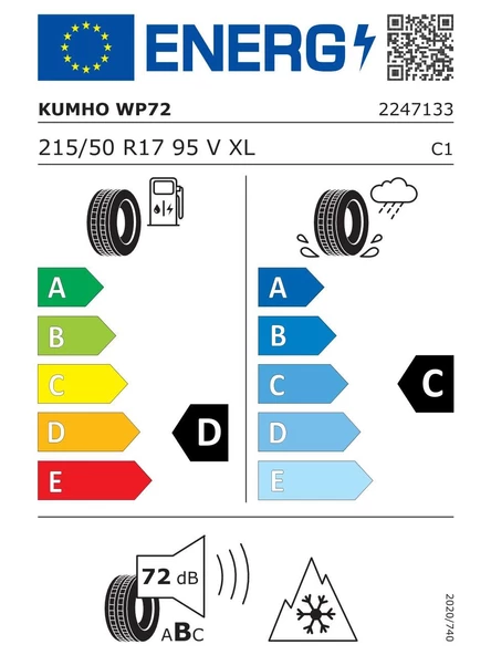 215/50R17 95V XL WINTERCRAFT WP72 KUMHO - 4