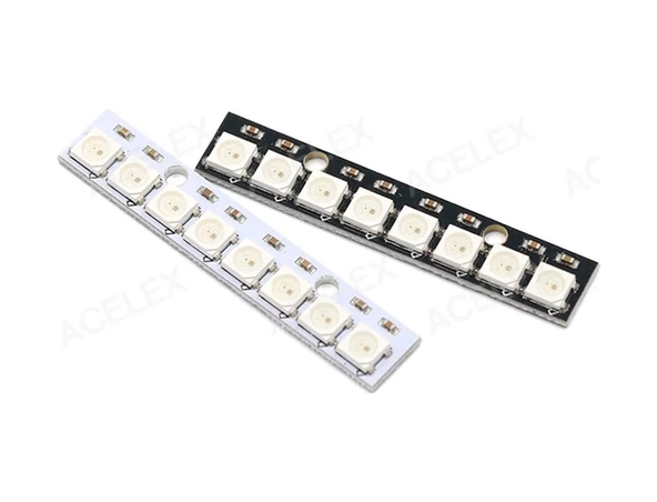 8 Bit NeoPixel WS2812B 5050 Rgb Led Modül  8’li 5050 Adreslenebil - Resim 8