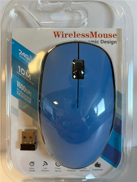 Elba Mavi 2.4Ghz Kablosuz Mouse